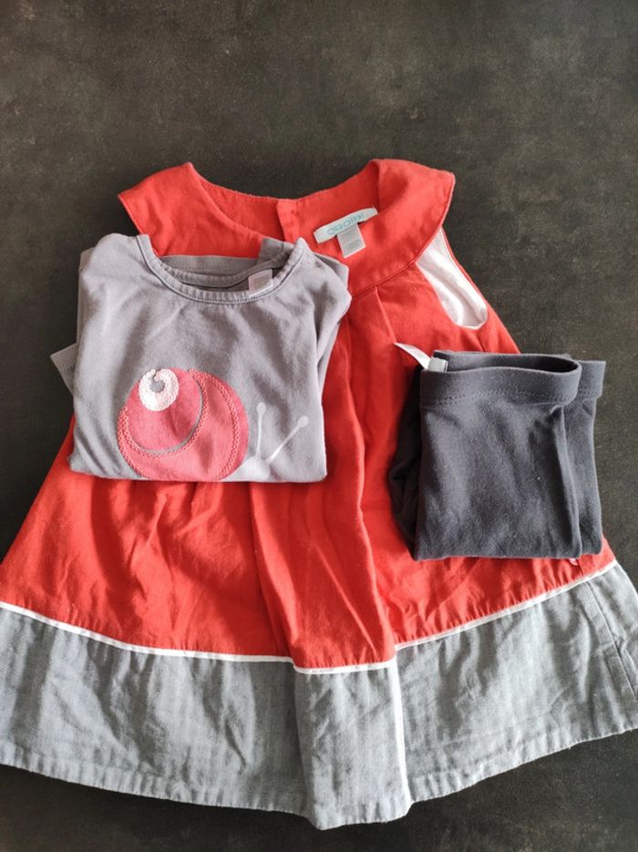 Ensemble robe okaidi 12 mois - photo numéro 2