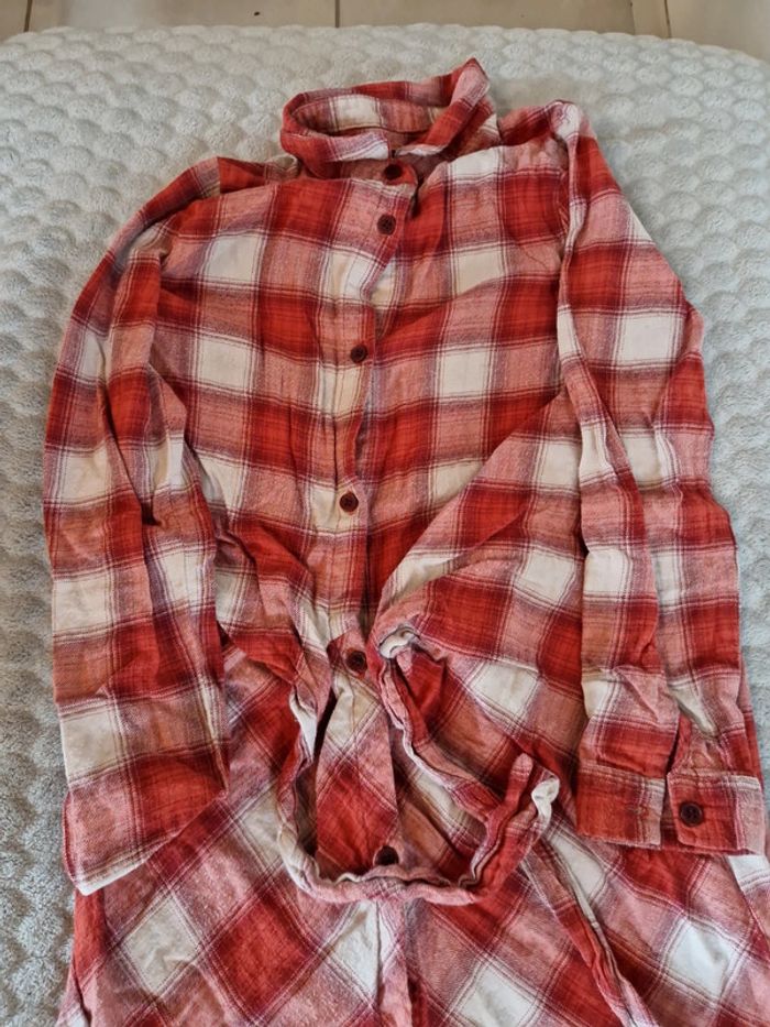 Chemise robe tunique rouge - photo numéro 2