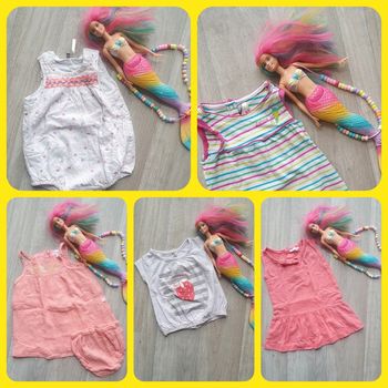 Lot robes combishort Tee-shirt été 3 mois fille envoie rapide