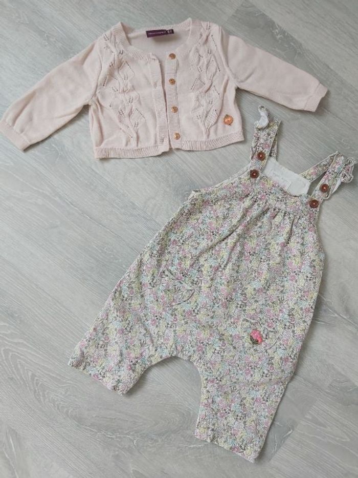 Salopette gilet fille 12 mois