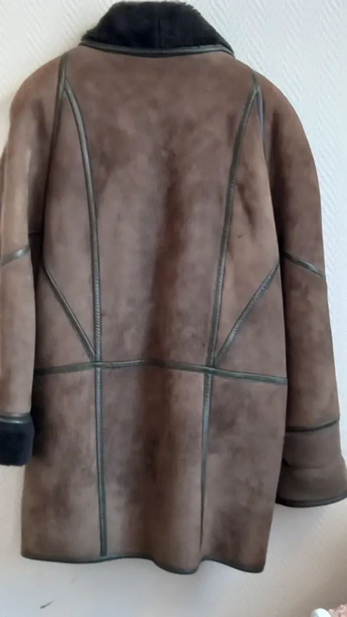 Manteau en cuir et daim homme ou femme taille 40 - photo numéro 5