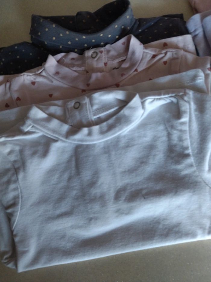 6 tee shirts manches longues col roulé et 1 body manches longues col roulé - photo numéro 2