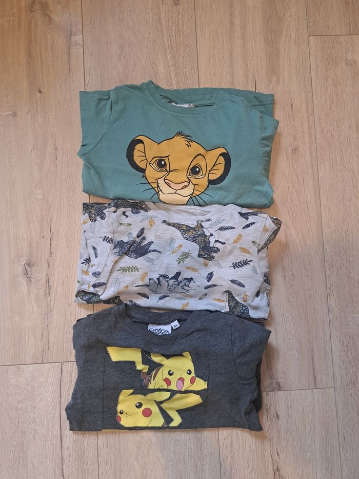 Lot 3 pyjamas garçon disney pokemon dinosaures 4ans - photo numéro 5