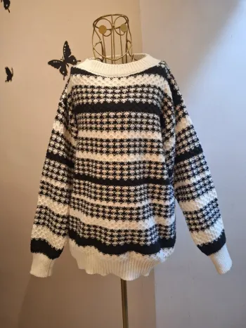 Pull noir & blanc