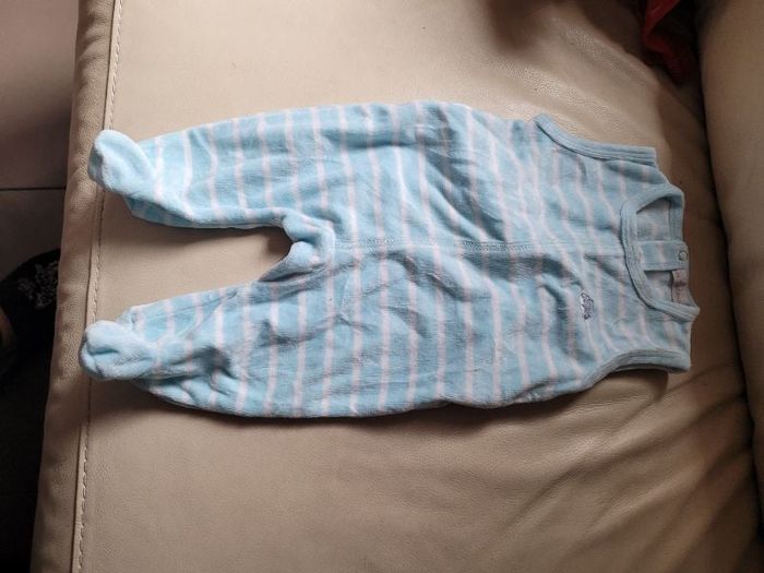 Pyjama sans manches velours 1 mois in extenso
