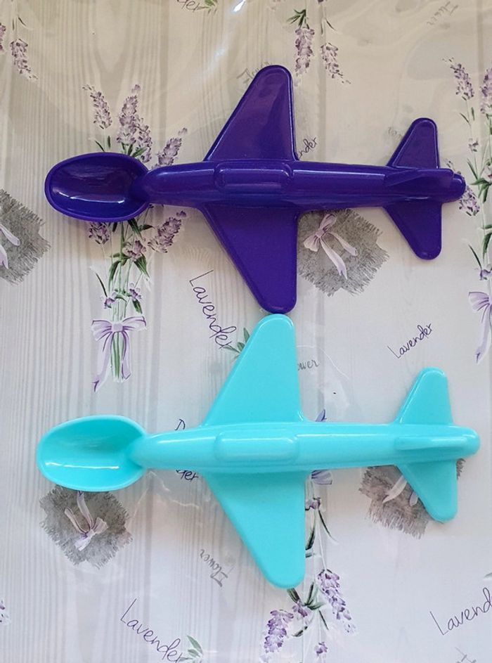 👶 Lot de 2 cuillères avion 👶
