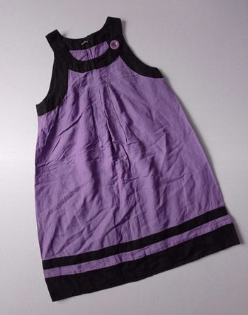 Robe été bicolore coton lin 38