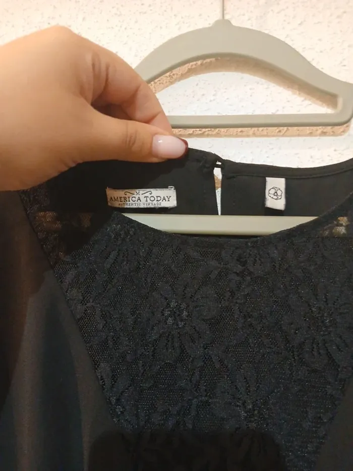 Robe noir basic en dentelle doublée " America today" taille s - photo numéro 3