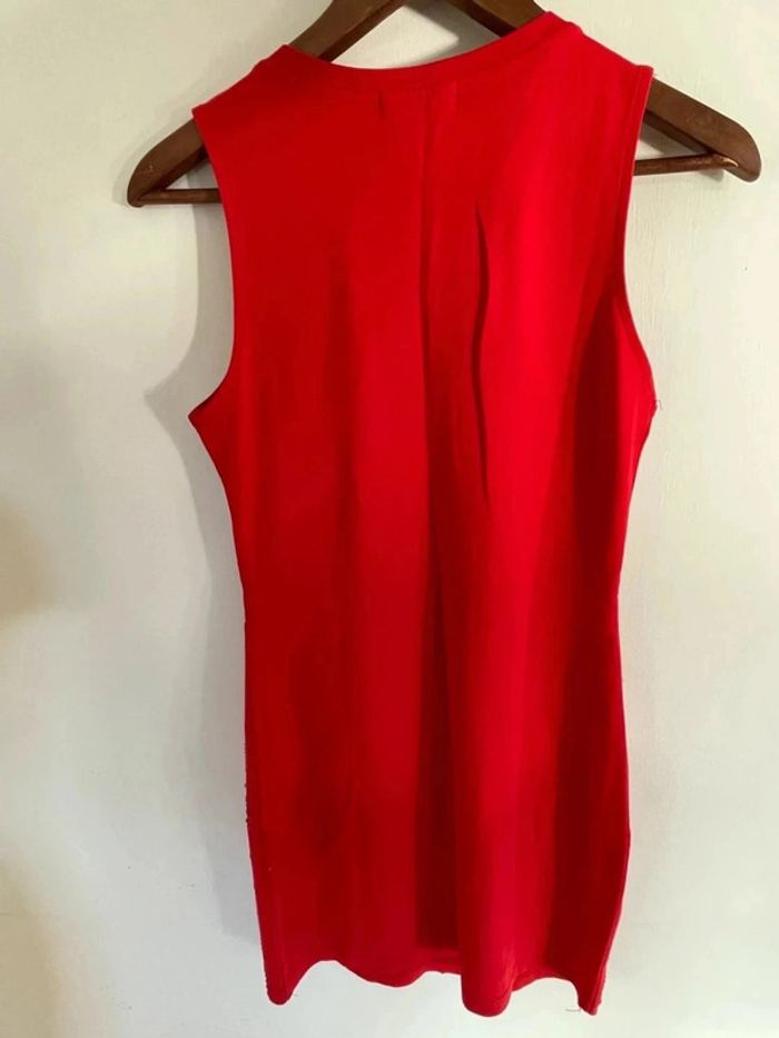 Robe soirée été à sequins rouge Giorgia - photo numéro 7