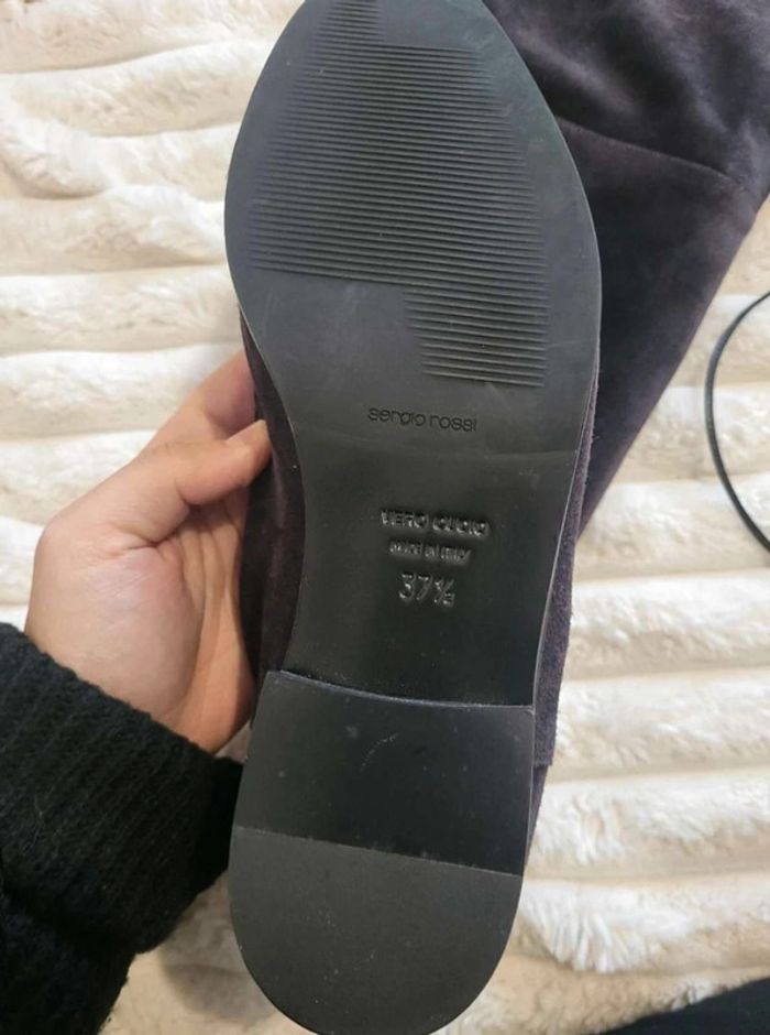 Botte cuissarde Cuir Sergio Rossi Neuve taille 37 1/2 - photo numéro 4