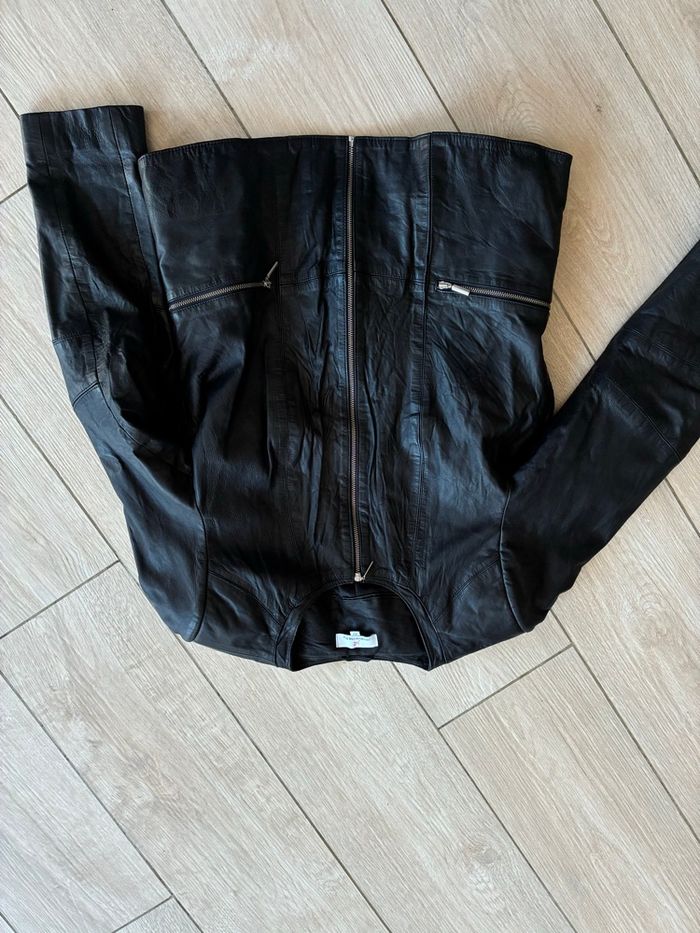 Veste en cuir véritable Jacqueline riu