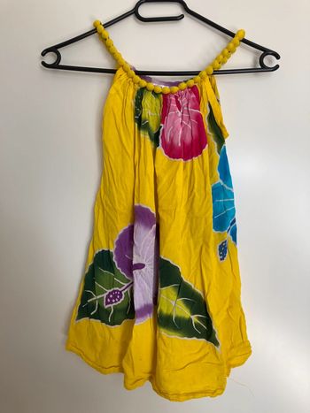 Robe jaune fleurie 6-8A