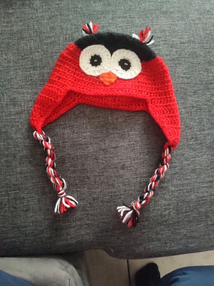 Bonnet hibou bébé fait main