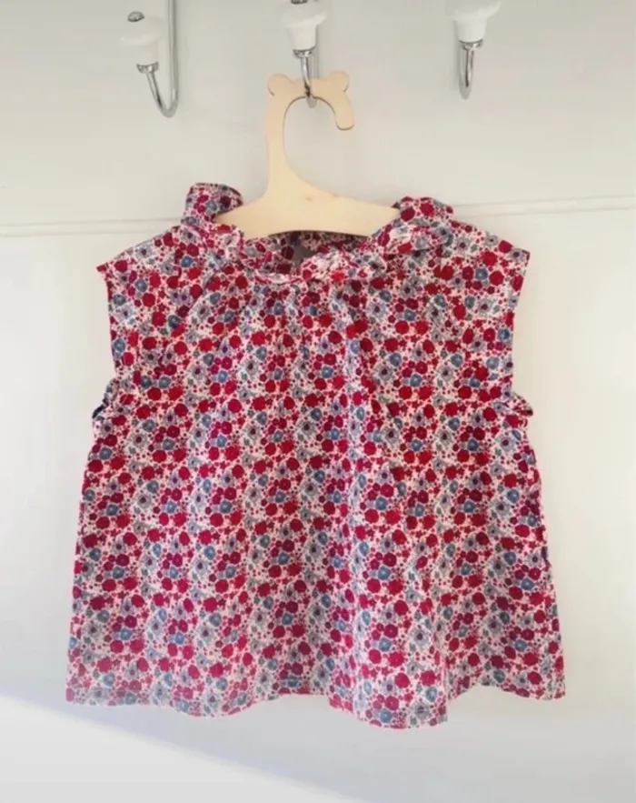 Blouse fleurir manche courtes - Neuf - photo numéro 2