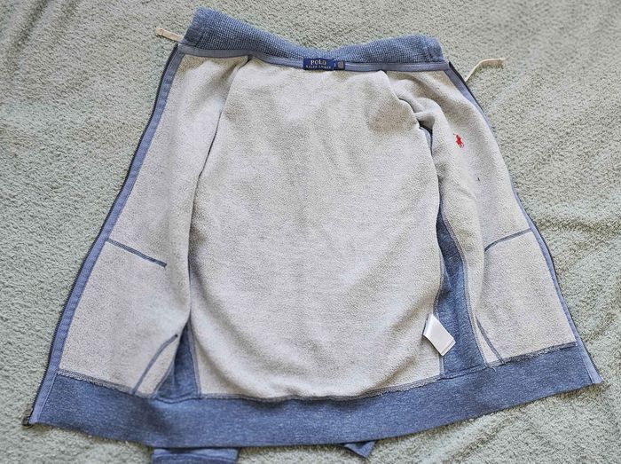 Sweat à capuche zippé Polo Ralph Lauren - Bleu chiné - Taille S - photo numéro 2