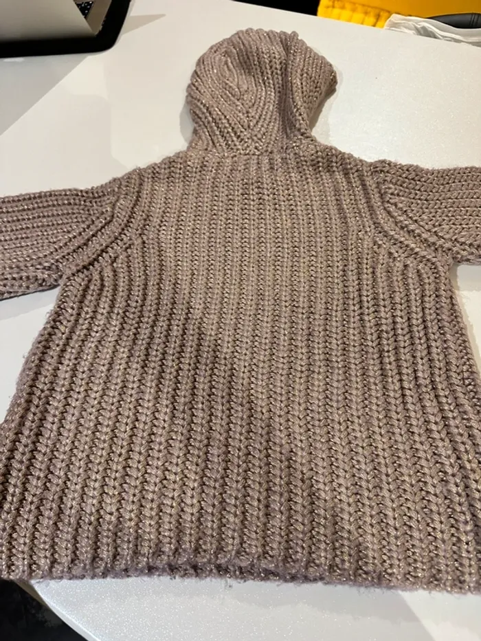 Pull capuche lurex Zara - photo numéro 5
