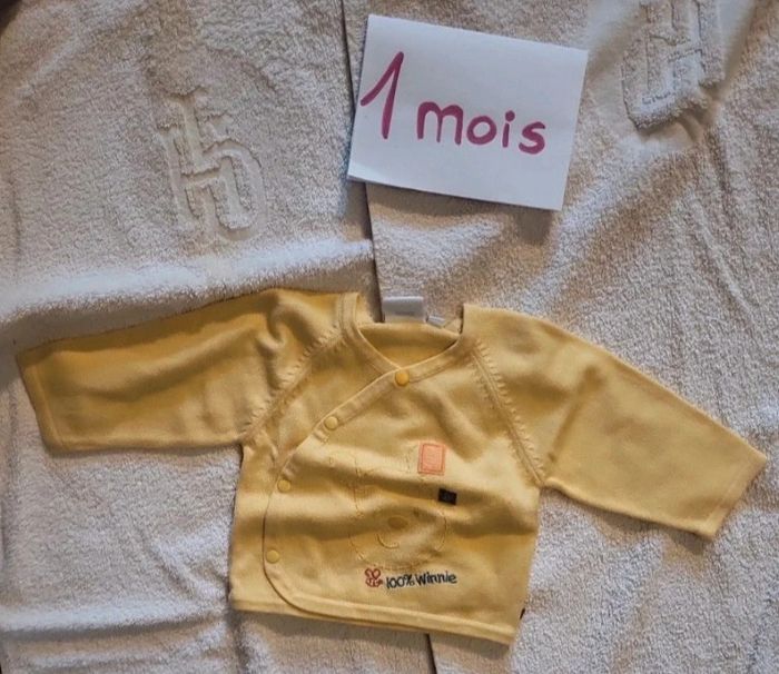 Gilet cache cœur bébé 1/3 mois