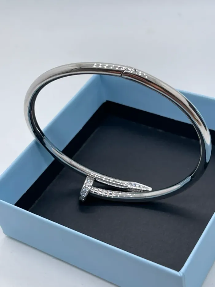 Bracelet jonc argenté taille 19cm - photo numéro 14