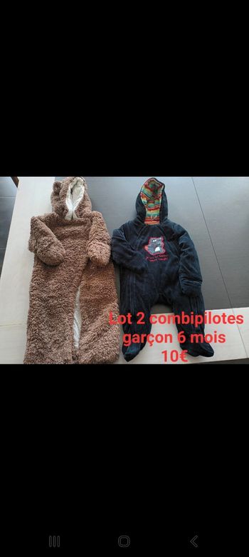 Lot 2 combipilotes garçon 6 mois