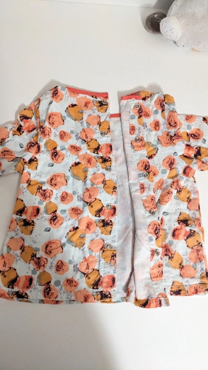 Blouse manches longues Orange 12 Mois - photo numéro 5