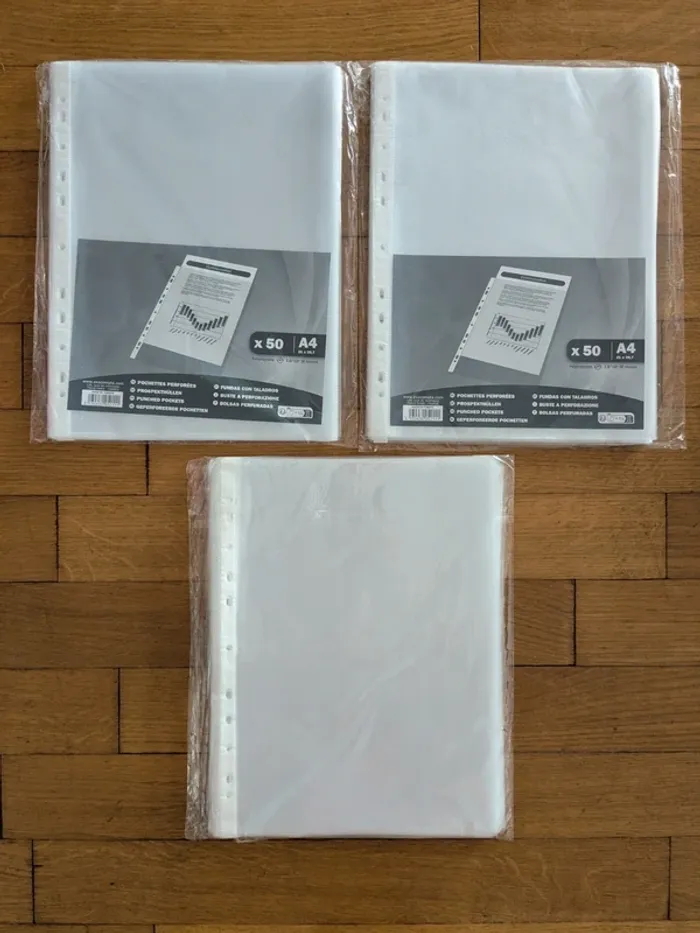 Exacompta - 50 Pochettes perforées - A4 - grainées - 4/100 - photo numéro 3