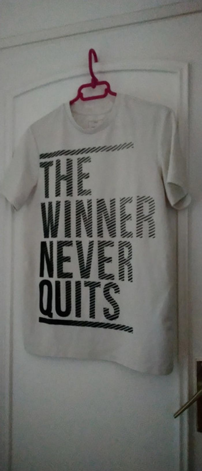 Tee-shirt blanc the winner homme xs bershka - photo numéro 2