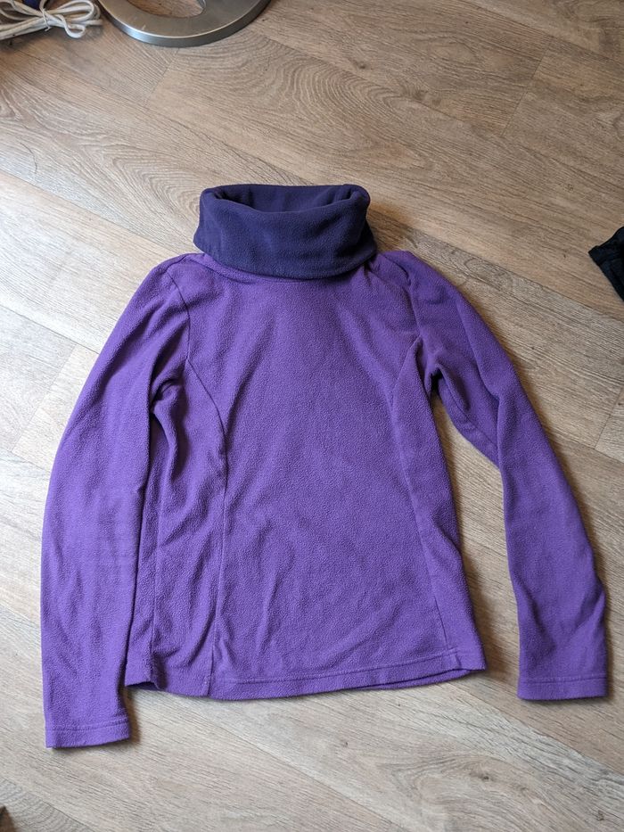 Polaire col roulé decathlon violet