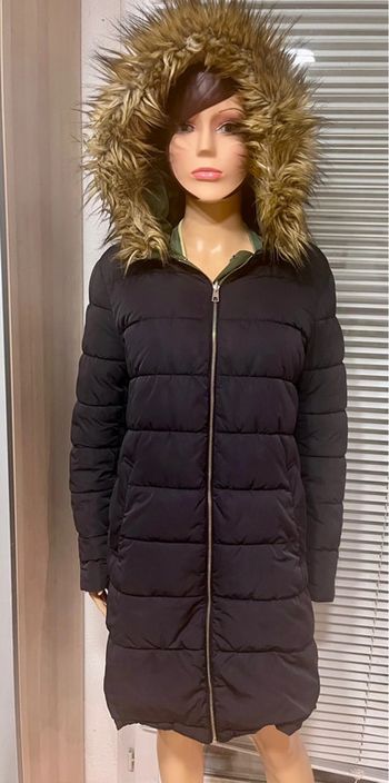 Manteau long réversible stradivarius
