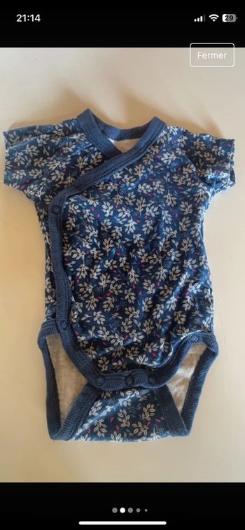 5 bodies fille manches longues gemo 1 mois