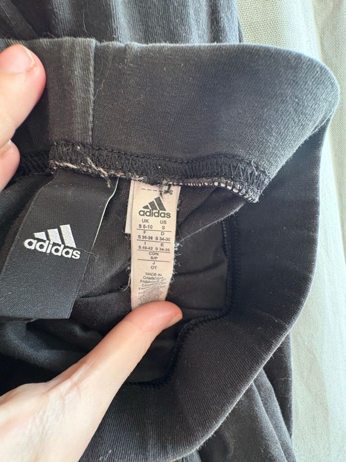 Legging adidas noir logo rose - photo numéro 2