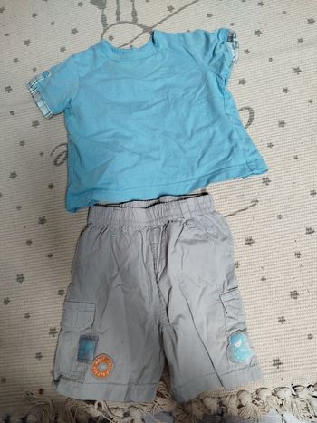 Ensemble short Tshirt été garçon 6mois