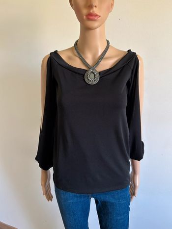 Blouse noire avec bras découverts Morgan taille XS TBE