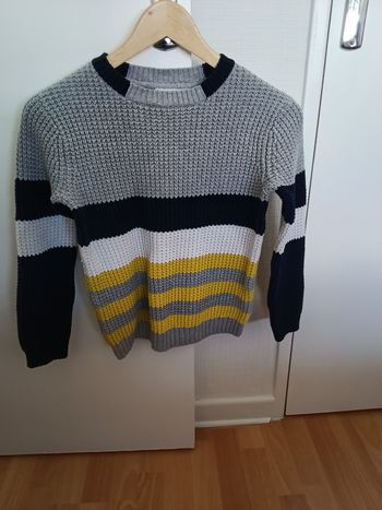 Pull orchestra gris clair et multicolore