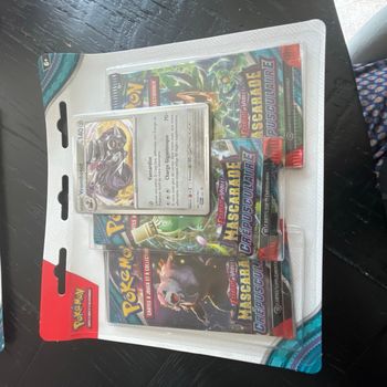 Pack de 3 boosters scellés vrombotor écarlate et violet mascarade crépusculaire Pokémon tcg