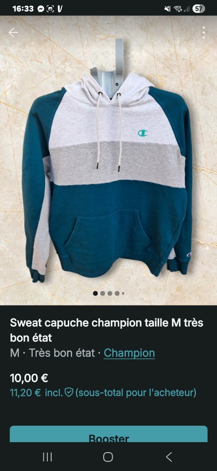 Sweat mixte champion taille M