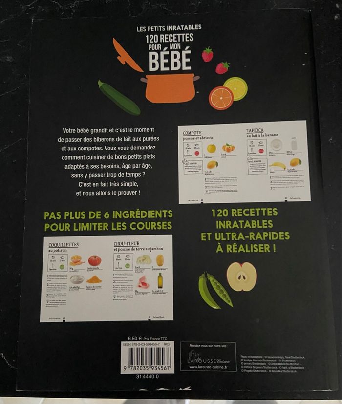 Livre 120 recettes pour mon bébé bon état - photo numéro 2