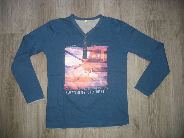 TEE SHIRT ML BLEU GARÇON "LITTLE CAPTAIN" - 12 ANS - n°04