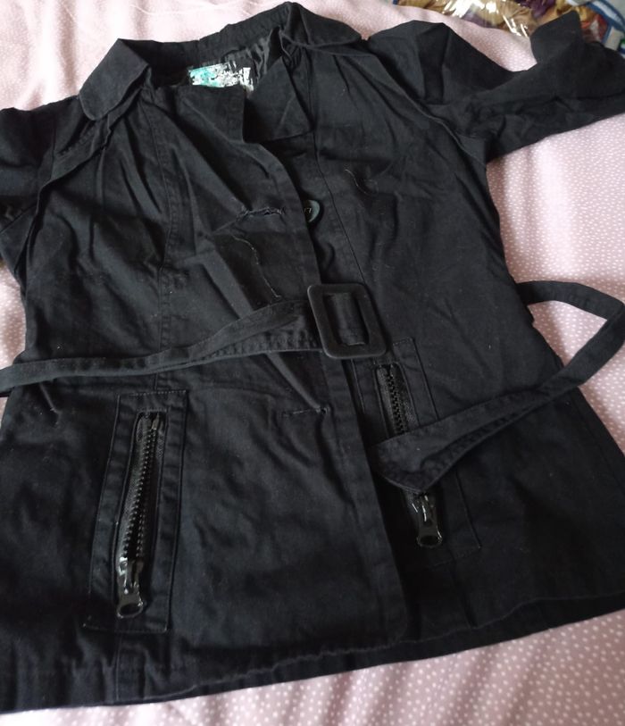 Jolie Veste Noire ceinturée "Generation New Look" - T.14/15 ans (164-170cm) - photo numéro 7