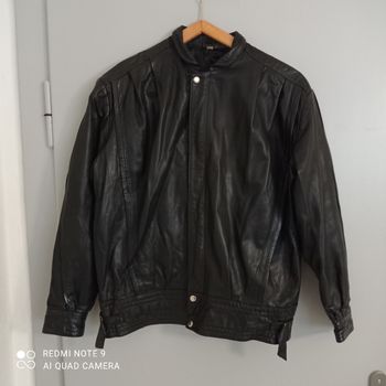 Blouson en cuir noir t38/40