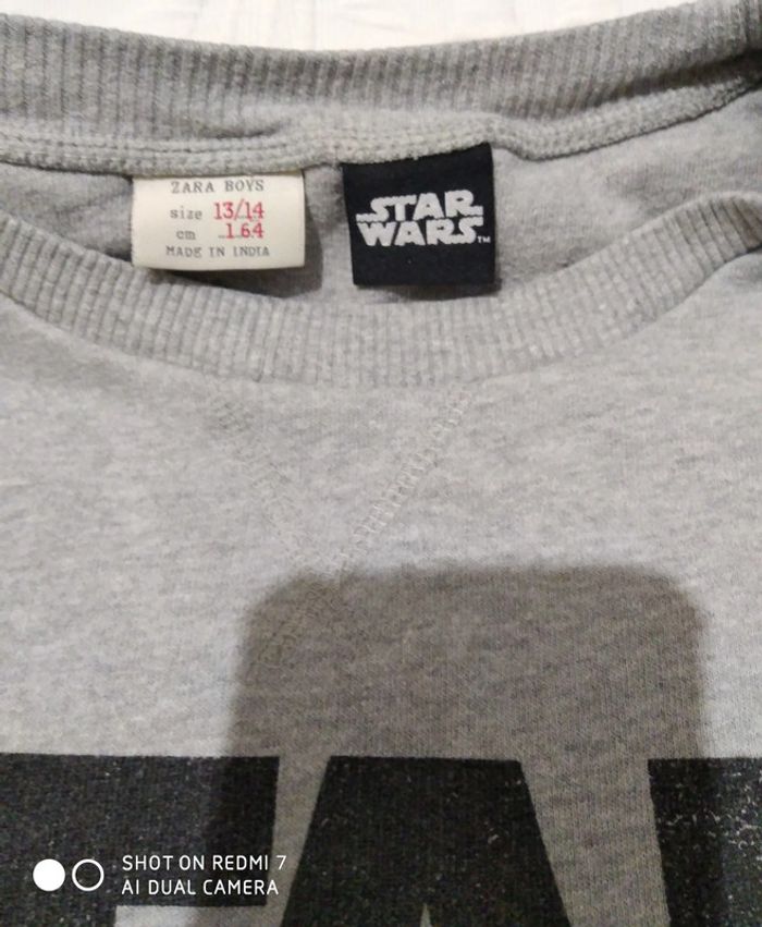 Zara sweat Star Wars gris 13 14 ns - photo numéro 3