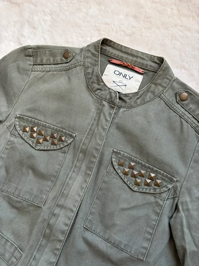 Veste en jeans kaki - photo numéro 2