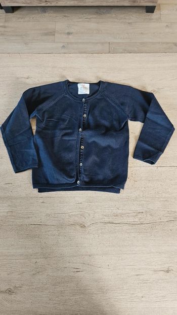 Gilet à manches longues bleu foncé, Zara Girl, 5/6 ans, peu mis