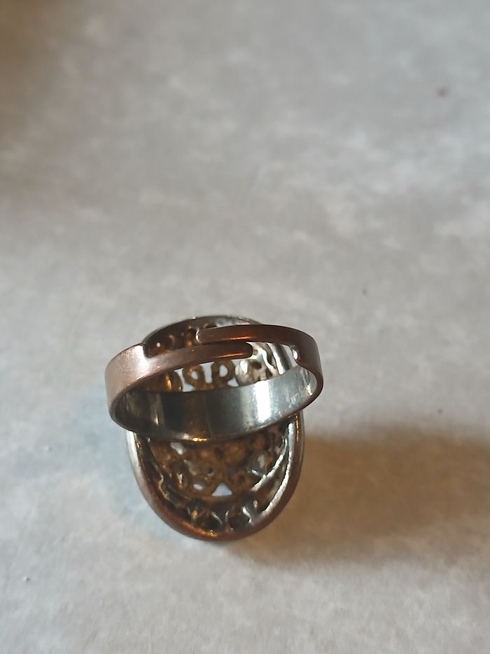 Bague ajustable avec strass fleur - photo numéro 7