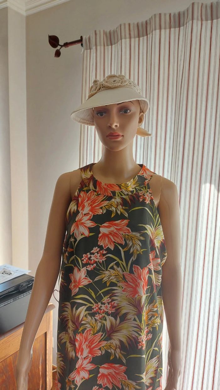 Robe Lola Liza fond vert Fleuries fr 44 - photo numéro 2