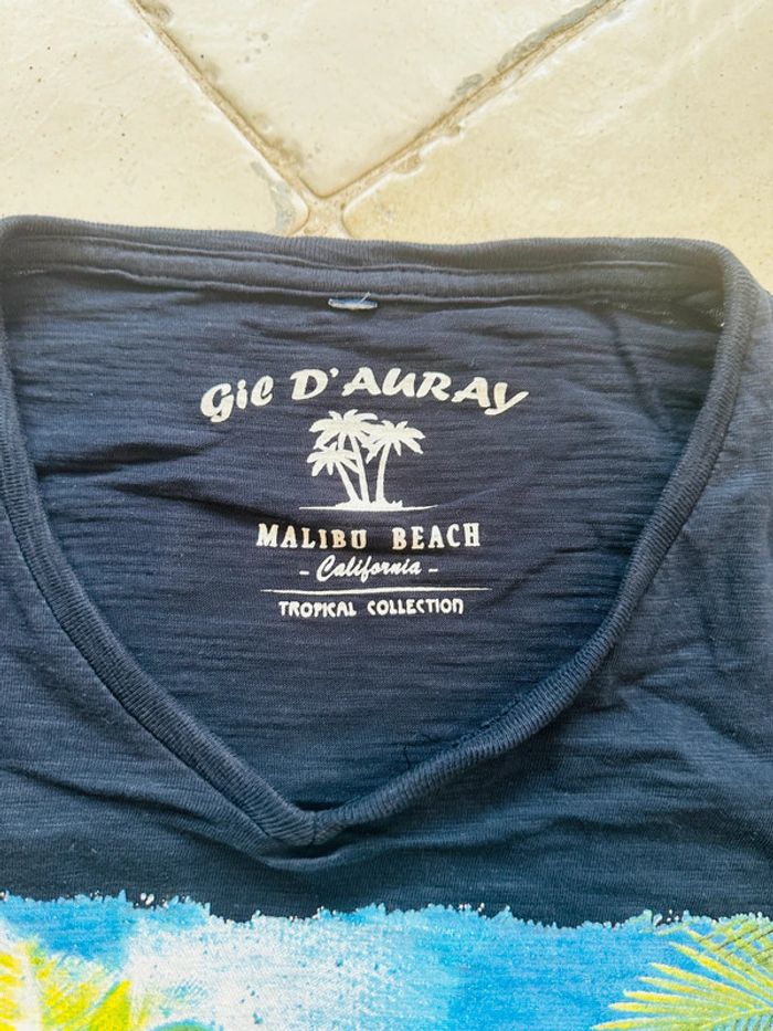 T-shirt manches courtes noir à motifs imprimés - photo numéro 3