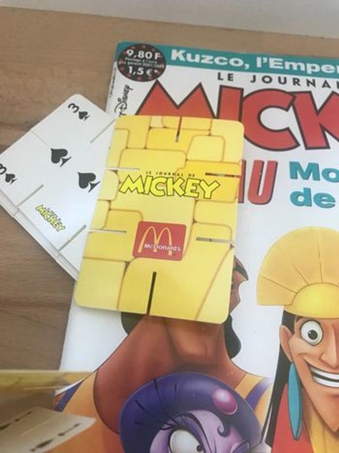 jeu de cartes de construction de château jamais utilisées avec journal de mickey vintage 03/2001 - photo numéro 4