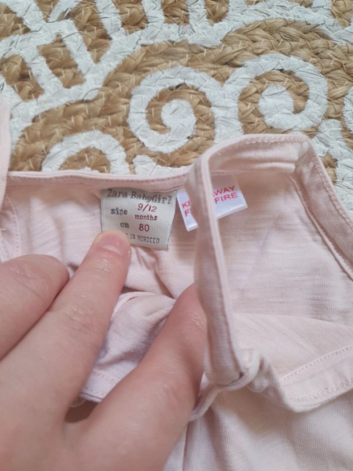 Combinaison plus robe zara taille 9/12 mois - photo numéro 4
