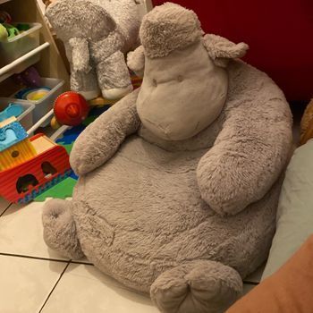 Fauteuil mouton gris enfant