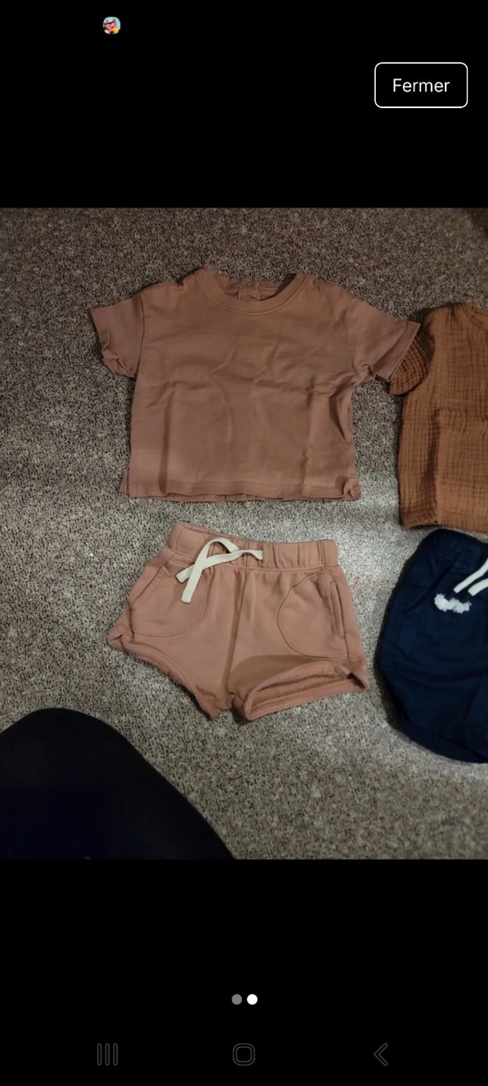 Ensemble short maillot 3mois - photo numéro 2