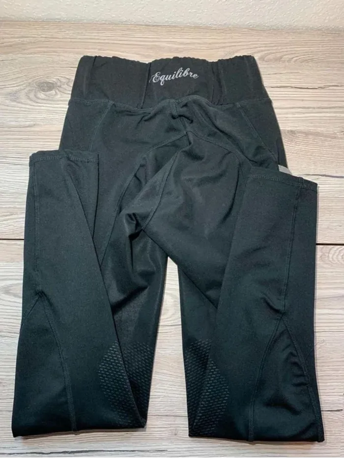 Legging d’équitation equilibre noir – Taille 36 – grip silicone genoux - photo numéro 3